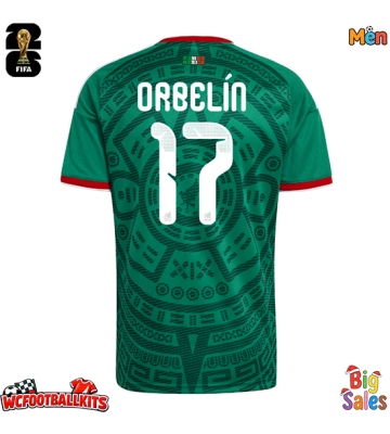 Mexico Orbelin Pineda #17 Replica Home Stadium Shirt World Cup 2026 Short Sleeve